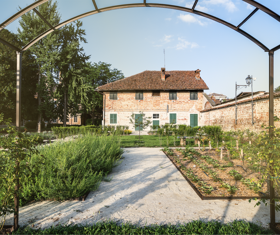 Giardino della casa del custode nel Parco di Palazzo Galvagno a Marene